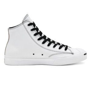 Converse Leather Zip Jack Purcell White Hightop